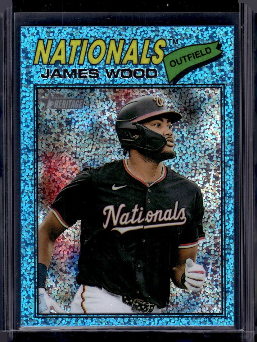 James Wood Light Blue Sparkle Refractor 2026 Topps Heritage #295 Nationals: Topps Baseball MLB Trading & Sports Cards, Sports Cards for Sale Near Me, World Series & Hall of Fame Players Memorabilia, Refractors, X-Fractors, Numbered, SP, SSP, Valuable Auction Memorabilia Lots 