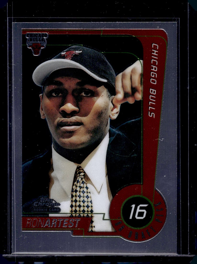 Ron Artest Rookie Card 1999-00 Topps Chrome #113 Chicago Bulls: Topps Chrome Basketball NBA Trading & Sports Cards, Sports Cards for Sale Near Me, Chrome, Refractor, SP, SSP, Valuable Auction Memorabilia Lots Sold On Line, NBA Championship & Hall of Fame Player Ca