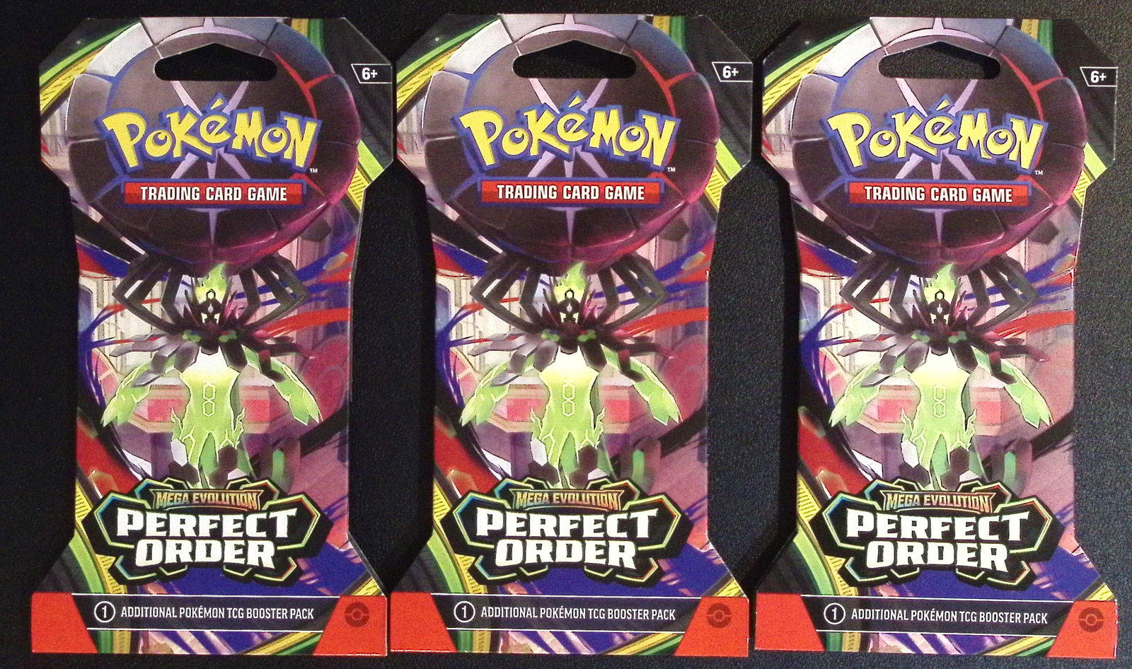 3 COUNT: 2026 Pokemon Perfect Order 10 Card TCG Booster Pack, Charizard: Pokemon Trading Card Game Cards, Charizard, Pikachu, Mewto, EX, Referse Holo, Holo Rare Cards, Secret Rare Cards, Full Art Cards, Evee, 3 Stars Ultra Rare Cards, Double Rare, Illustration Rare, Specia