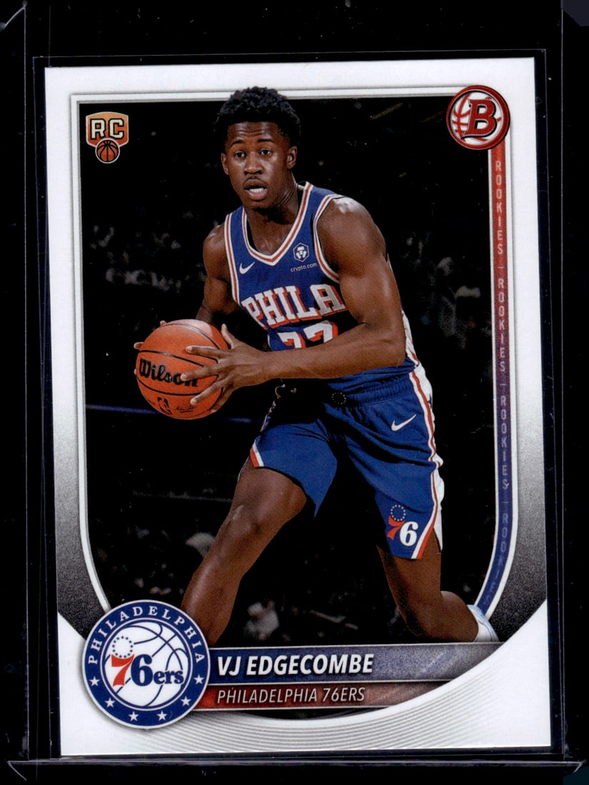 Vj Edgecombe Rookie Card 2025-26 Bowman #3 Philadelphia 76ers: Bowman Basketball NBA Trading & Sports Cards, Sports Cards for Sale Near Me, Chrome, Refractor, SP, SSP, Valuable Auction Memorabilia Lots Sold On Line, NBA Championship & Hall of Fame Player Cards
