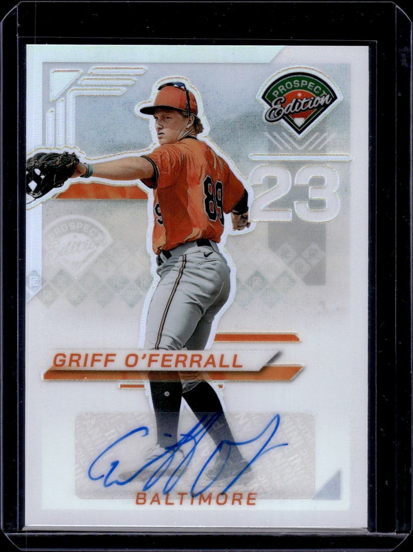 Griff O'Ferrall Silver Prizm Auto 2025 Panini Prospect Edition #95 Baltimore Orioles: Panini Baseball MLB Trading & Sports Cards, Sports Cards for Sale Near Me, Prizm, Mosaic, Select, SP, SSP, Auction Memorabilia Lots for Sale On Line, World Series & Hall of Fame Players
