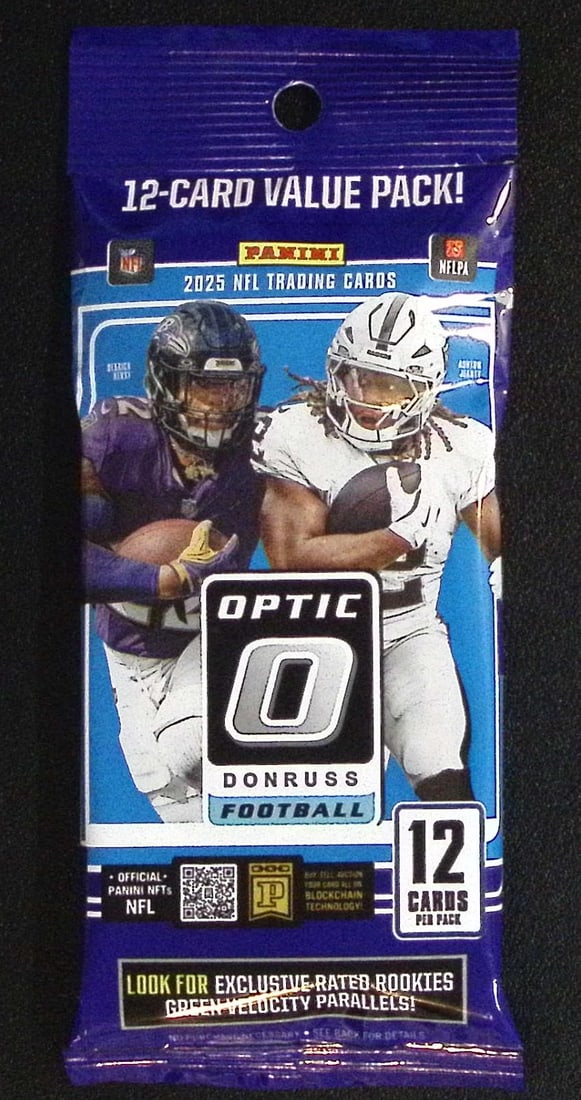 2025 Donruss Optic Football Card HANGER VALUE PACK - Jaxson Dart, Tyler Shough Rookie Cards: Donruss Optic Football NFL Trading & Sports Cards, Rookies In this set are Jaxson Dart, Tyler Shough, Cam Skattebo, Emeka Egbuka, Cam Ward, Uptown SP, Rated Rookie, Downtown SSP Cards, Sports Cards fo