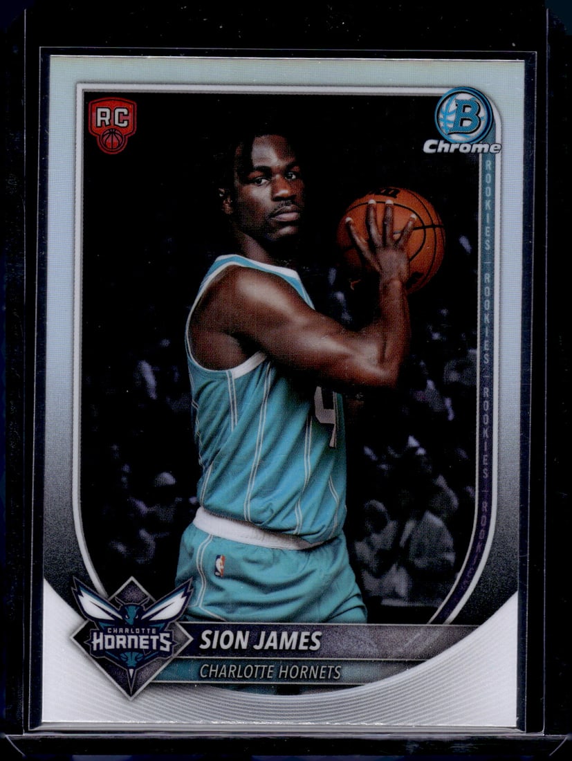 Sion James Red Rookie Refractor 2025-26 Bowman Chrome #BRR-33 Hornets: Bowman Basketball NBA Trading & Sports Cards, Sports Cards for Sale Near Me, Chrome, Refractor, SP, SSP, Valuable Auction Memorabilia Lots Sold On Line, NBA Championship & Hall of Fame Player Cards