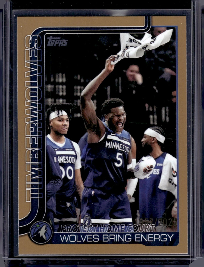 Anthony Edwards Wolves Bring Energy Gold /2025 2025-26 Topps #287 Timberwolves (1 of 2)