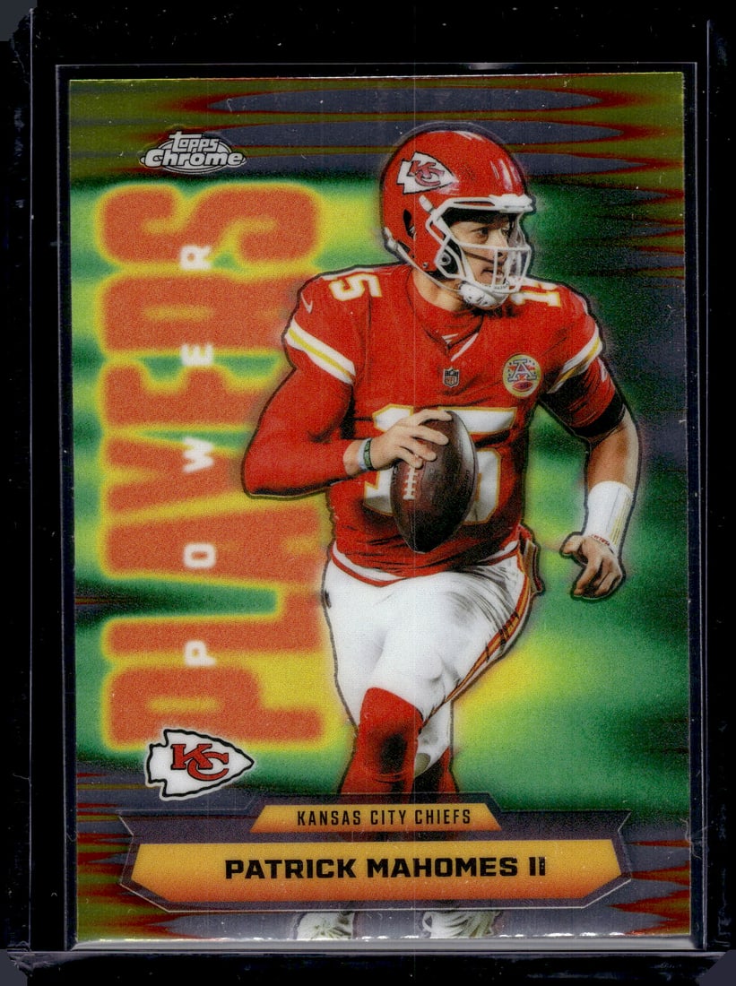 Patrick Mahomes Power Players 2025 Topps Chrome #PP-6 Kansas City Chiefs: Topps Chrome Football NFL Trading Sports Cards, Sports Cards for Sale Near Me, Super Bowl & Hall of Fame Player Cards, Resurgence, Composite, SP, SSP, Valuable Auction Memorabilia Lots For Sale On Lin