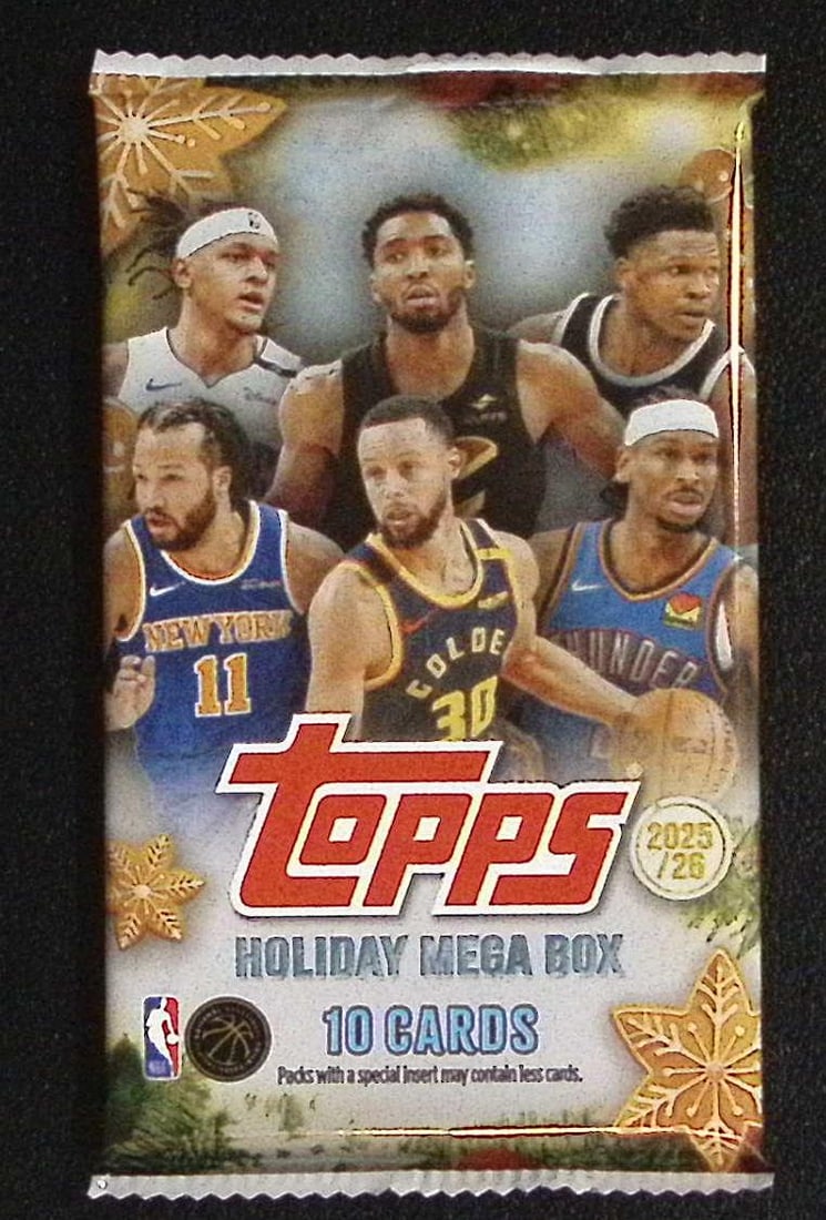 2025-26 Topps Basketball Card HOLIDAY MEGA BOX PACK - RC'S: Cooper Flagg, Kon Kneuppel, VJ Edgecombe: Topps Basketball NBA Trading & Sports Cards, Rookie Cards in this set are Cooper Flagg, Dylan Harper, Ace Bailey, V J Edgecombe, Kon Knueppel , Autographs, Signatures, Green Topps Logo Refractor, Auct