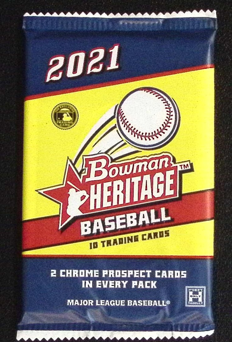 2021 Bowman HERITAGE SERIES 1 Baseball HOBBY BOX PACK, Sports Cards, MLB Trading Cards (1 of 1)