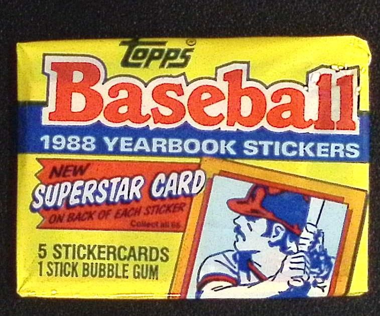 1988 Topps Vintage Baseball YEARBOOK STICKERS Retail Box Wax Pack Sports Cards: Topps Vintage Rookie Basseball MLB Trading & Sports Cards, Rookie Cards in this Set are Tom Glavine, & Jim Abbott, Old Baseball and Sports Cards For Sale Near Me, World Series Players, Hall of Fame St