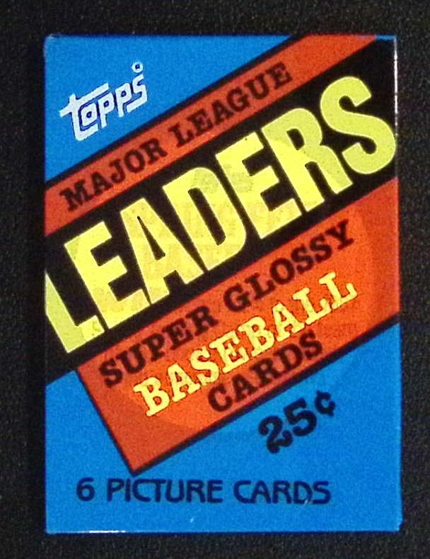 1986 Topps Major League Leaders Super Glossy Vintage Baseball Cards Retail Box Wax Pack Mini Cards (1 of 1)