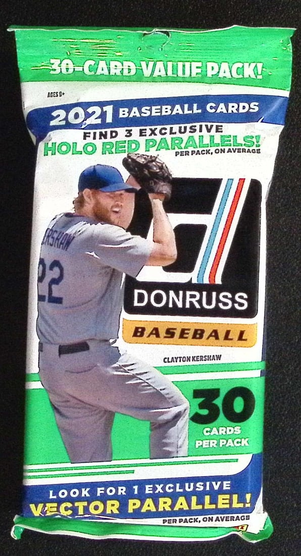 2021 Donruss Baseball Card Hanger Value Fat Pack - 30 Cards Per Pack, Holo Red Parallels: Donruss Baseball MLB Trading Cards, Rookie Cards, Sports Cards for Sale Near Me, Hall of Fame & World Series Champion Players, Shohei Ohtani, Mike Trout, Mookie Betts, Aaron Judge, Auction Lots for sa