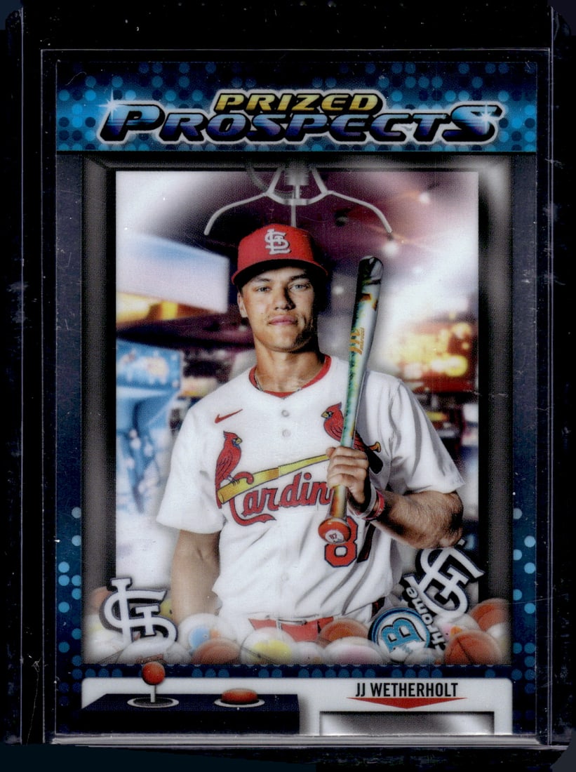 JJ Wetherholt Prized Prospects 2025 Bowman Chrome #PP-18 St. Louis Cardinals: Bowman Baseball MLB Trading & Sports Cards, Sports Cards for Sale Near Me, World Series & Hall of Fame Players, SP, SSP, Chrome, 1st Bowman, Auction Memorabilia Lots Sold On Line