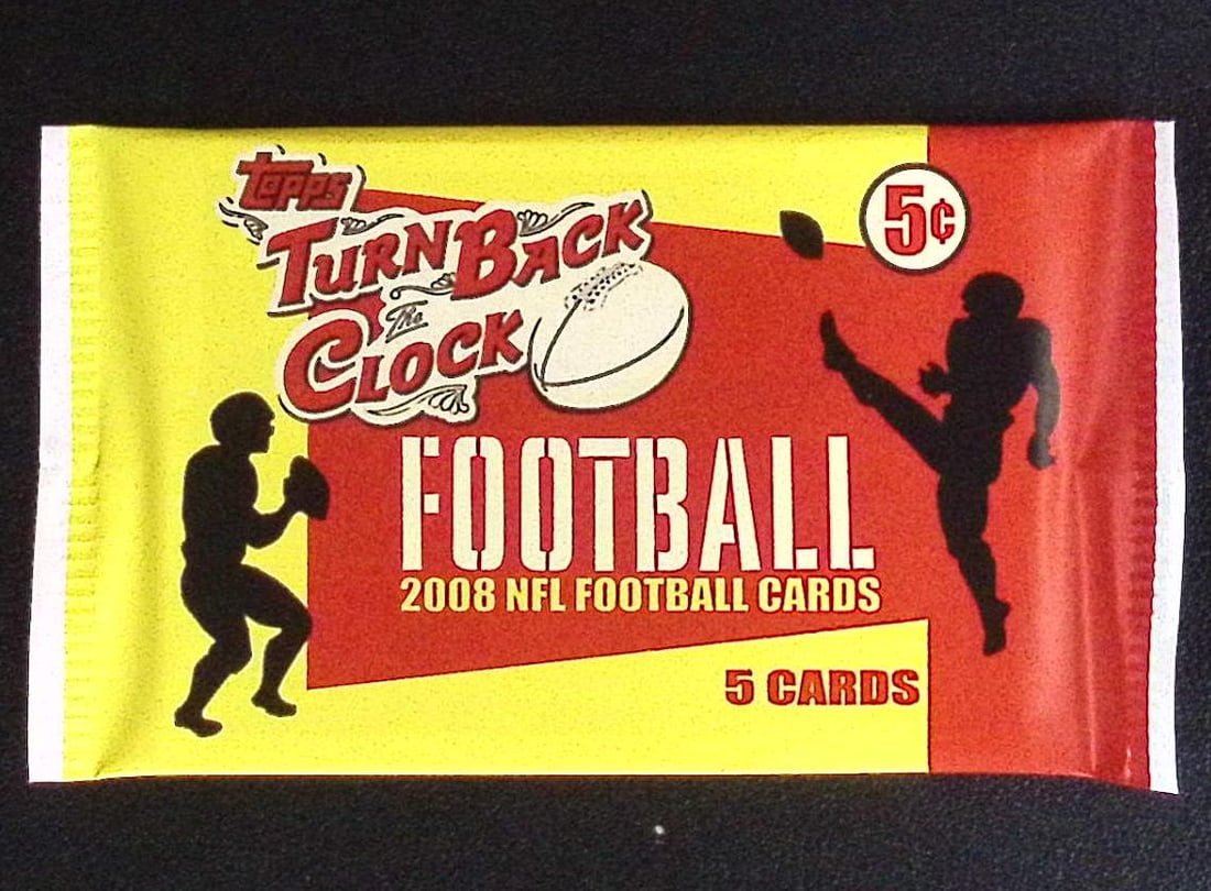 2008 Topps Turn Back the Clock Retail Box Football Card Pack: Topps Football NFL Trading & Sports Cards, Sports Cards for Sale Near Me, Super Bowl & Hall of Fame Players