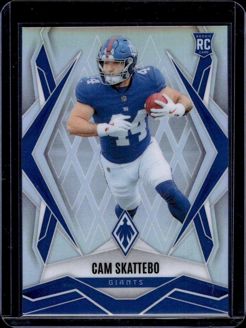 Cam Skattebo Rookie Card Silver Prizm 2025 Panini Phoenix #168 New York Giants: Panini Select, Prizm, Mosaic, Contenders, Zenith, Phoenix, Illusions, Absolute, Rookie NFL Sports Trading Cards, SP, SSP, Cards, Football Cards for Sale Near Me, Superbowl & Hall of Fame Player Cards,