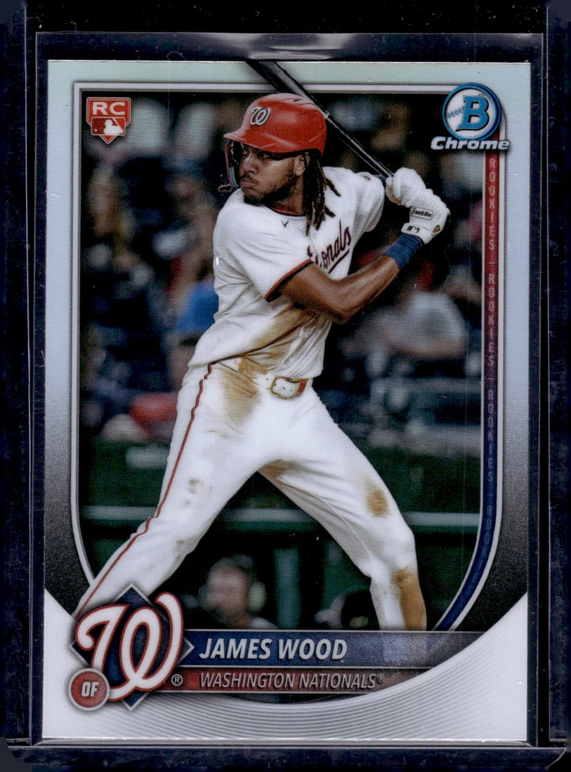 James Wood Red Rookie Logo 2025 Bowman Chrome #29 Washington Nationals: Bowman Baseball MLB Trading & Sports Cards, Sports Cards for Sale Near Me, World Series & Hall of Fame Players, SP, SSP, Chrome, 1st Bowman, Auction Memorabilia Lots Sold On Line