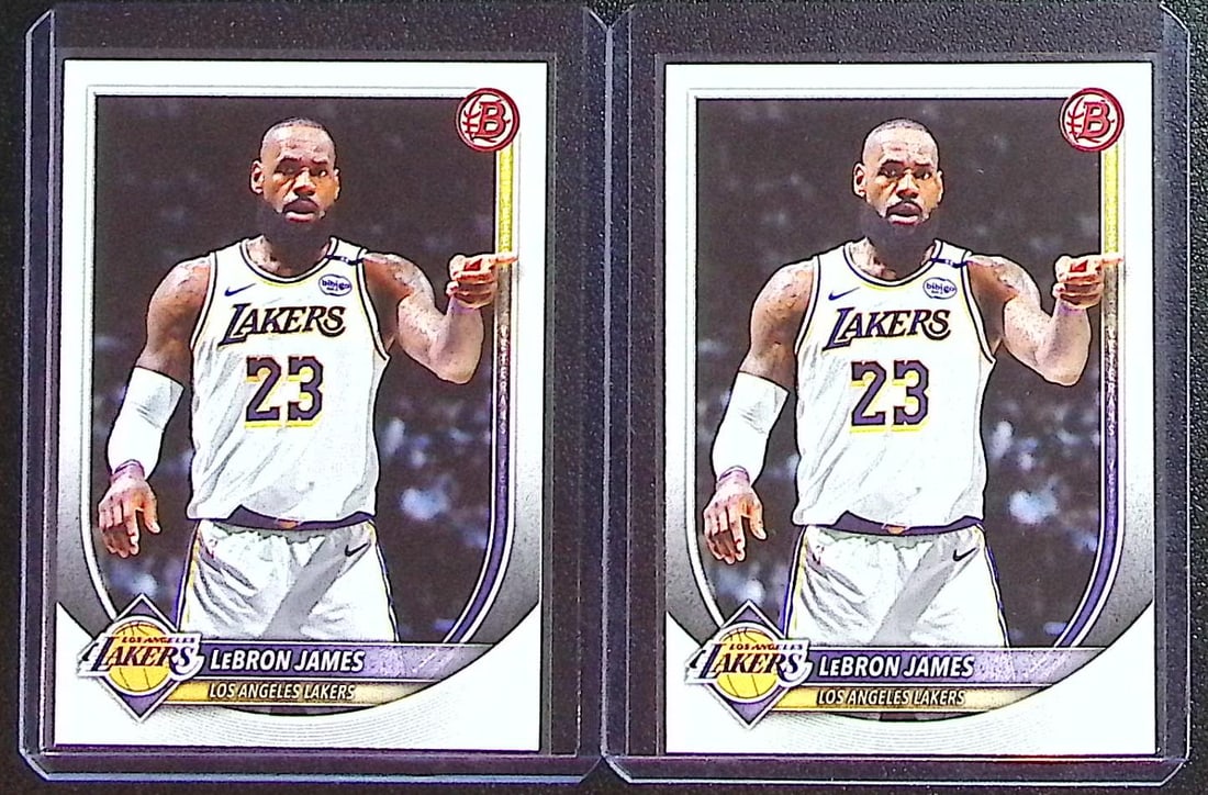 Lot of 2 LeBron James 2025-26 Bowman #121 Los Angeles Lakers (1 of 2)