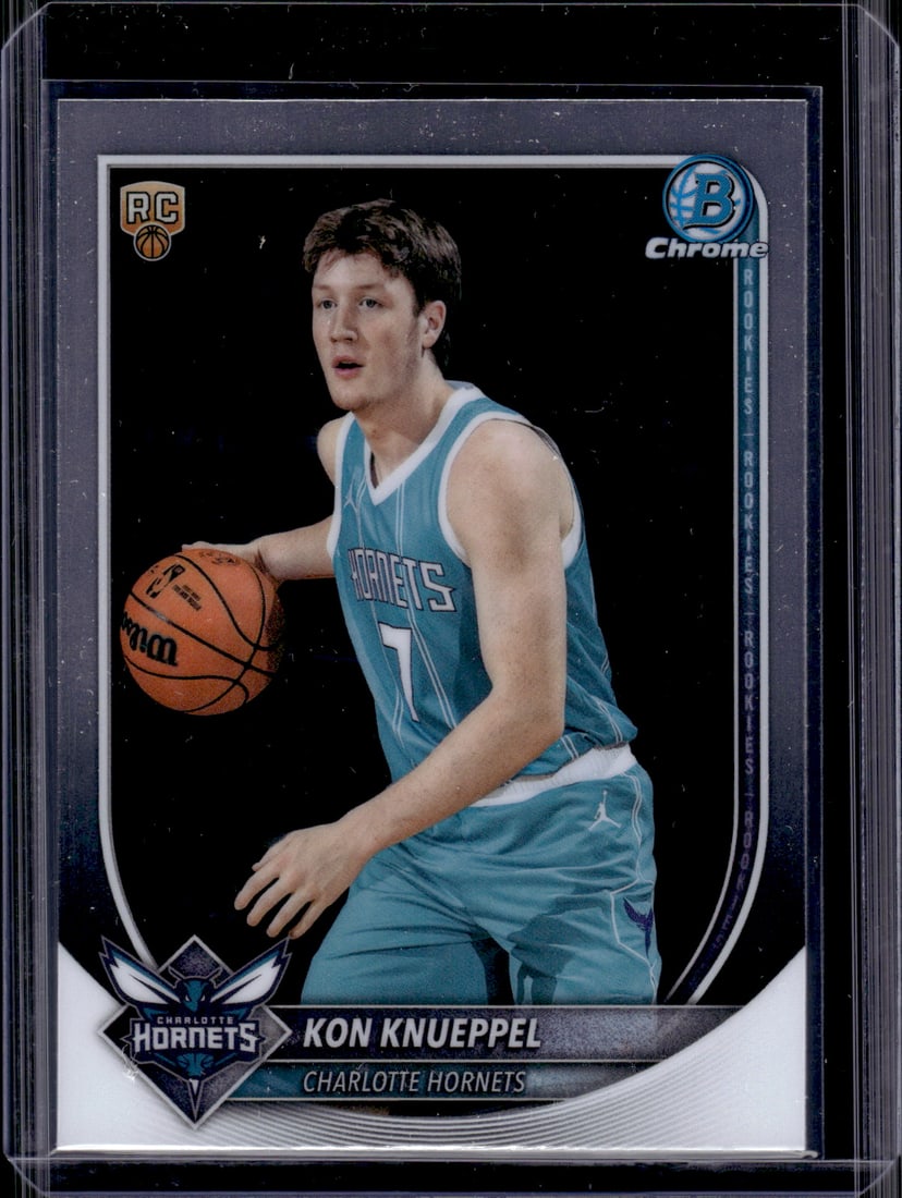 Kon Knueppel Rookie Card 2025-26 Bowman Chrome #BCV-4 Charlotte Hornets: Bowman Chrome Basketball NBA Trading & Sports Cards, Sports Cards for Sale Near Me, Chrome, Refractor, SP, SSP, Valuable Auction Memorabilia Lots Sold On Line, NBA Championship & Hall of Fame Player C