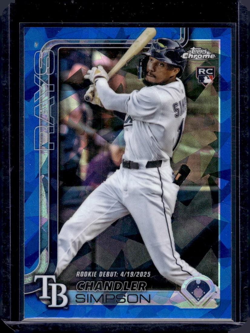 Chandler Simpson Rookie Card 2025 Topps Chrome Update Sapphire #USC17 Rays: Topps Chrome Baseball MLB Trading & Sports Cards, Sports Cards for Sale Near Me, World Series & Hall of Fame Players Memorabilia, Refractors, X-Fractors, Numbered, SP, SSP, Valuable Auction Memorabili