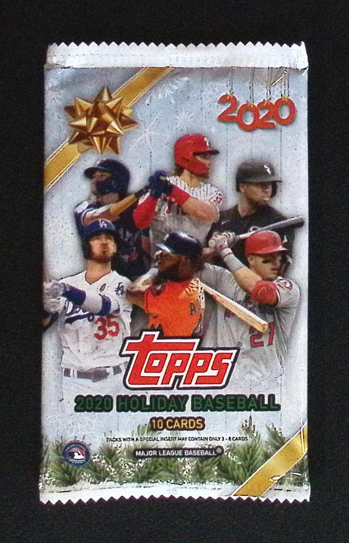 2020 Topps HOLIDAY Baseball Mega Box Pack - MLB Trading Card: Topps Baseball MLB Trading & Sports Cards, Memorabilia, Sports Cards for Sale Near Me, World Series & Hall of Fame Players, Auction Lots for Sale on Line, Refractors, SP, Chrome, X-Fractors, Numbered