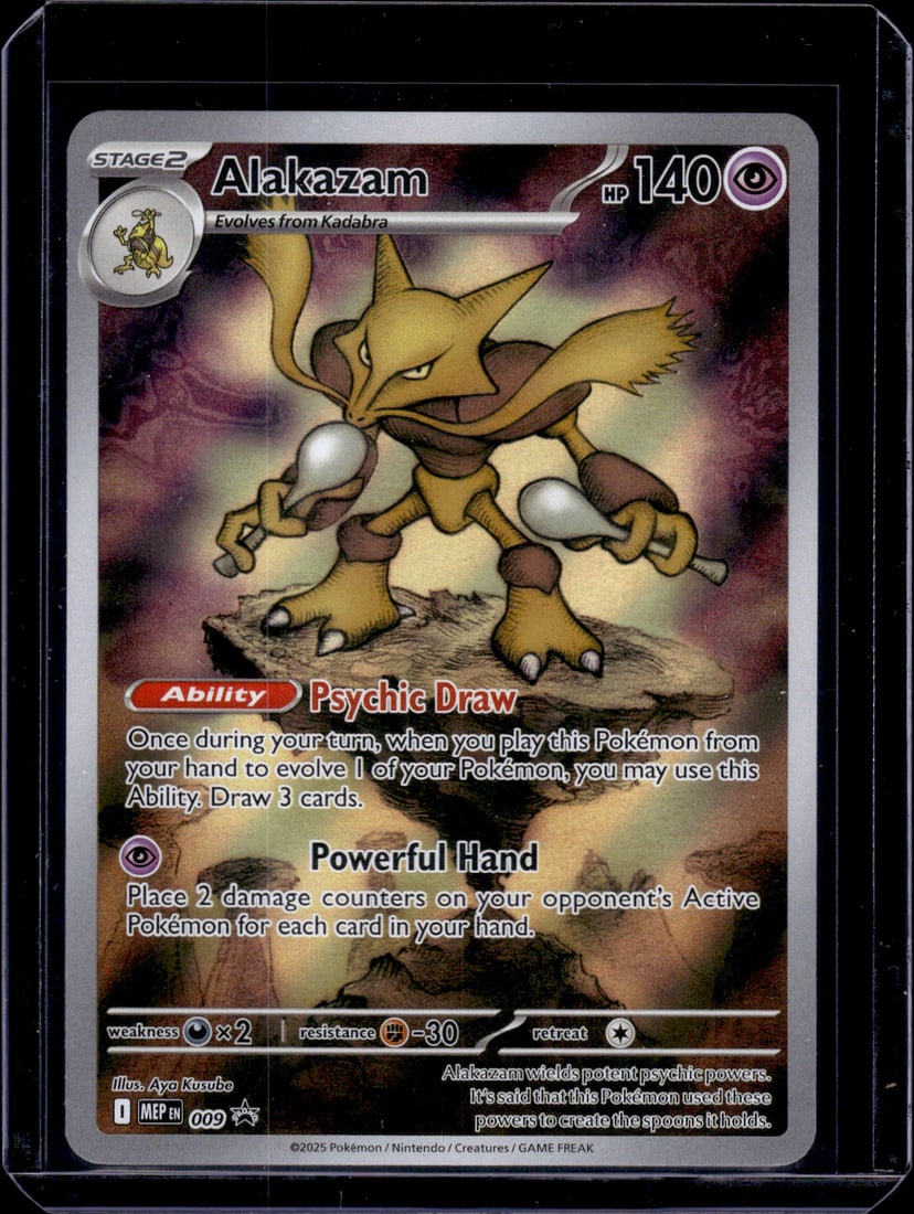 Pokemon Mega Evolution ETB Promo Alakazam #9 (1 of 2)