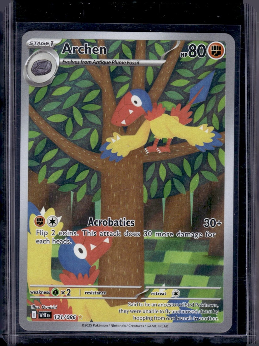 Pokemon White Flare Archen Illustration Rare #131: Pokemon Trading Card Game Cards, Charizard, Pikachu, Mewtwo, Reverse Holo, Holo Rare, Secret Rare Cards, Full Art Cards, Eevee, Ultra Rare Card, Illustration Rare, Special Illustration Rare SIR