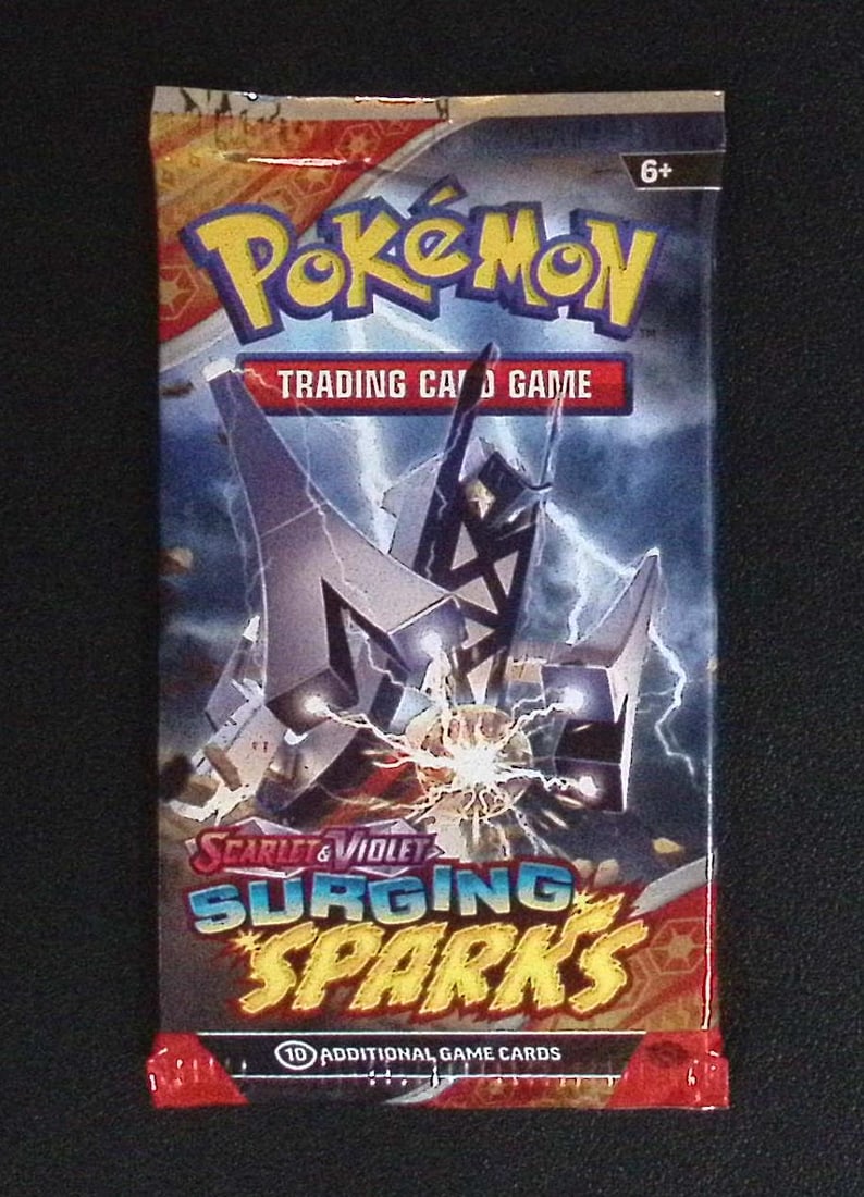 Pokemon Scarlet & Violet Surging Sparks 10 Card TCG Booster Pack, Charizard, Pikachu, Holo: Pokemon Trading Card Game Cards, Charizard, Pikachu, Mewto, EX, Referse Holo, Holo Rare Cards, Secret Rare Cards, Full Art Cards, Evee, 3 Stars Ultra Rare Cards, Double Rare, Illustration Rare, Specia