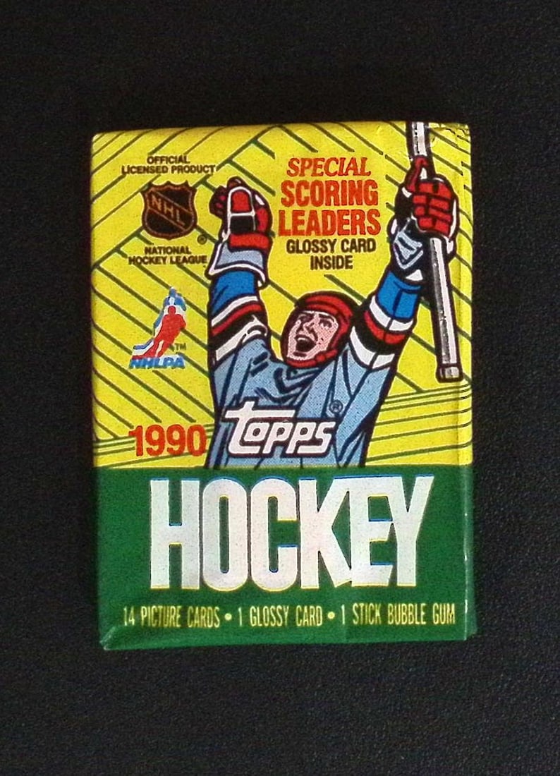 1990 Topps Vintage Hockey Cards Retail Box Wax Pack Sports Cards Wayne Gretzky (1 of 1)