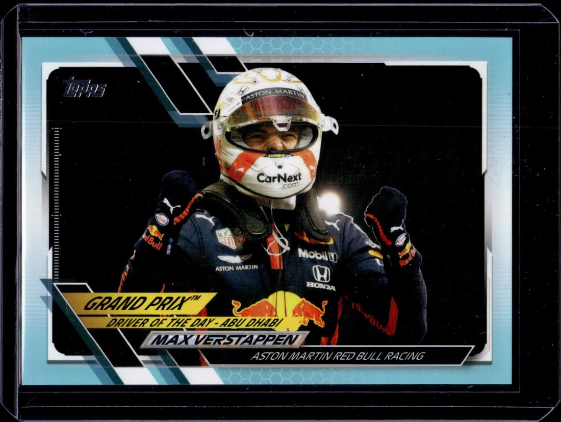 Max Verstappen Aqua /199 2021 Topps Racing F1 #155 Red Bull, Formula 1 (1 of 2)