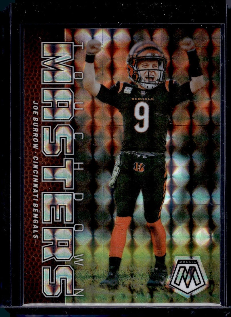 Joe Burrow Touchdown Masters Silver Mosaic Prizm 2023 Mosaic #TM-JB Bengals: Panini Select, Prizm, Mosaic, Contenders, Zenith, Phoenix, Illusions, Absolute, Rookie NFL Sports Trading Cards, SP, SSP, Cards, Football Cards for Sale Near Me, Superbowl & Hall of Fame Player Cards,
