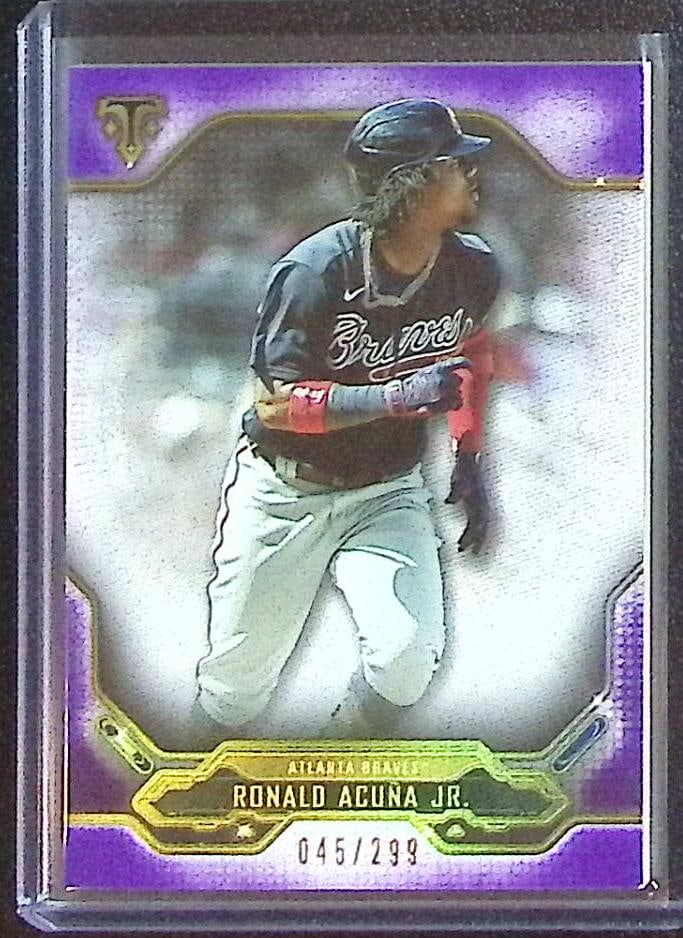Ronald Acuna Jr. Amethyst /299 2020 Topps Triple Threads #7 Atlanta Braves: Topps Baseball MLB Trading & Sports Cards, Sports Cards for Sale Near Me, World Series & Hall of Fame Players Memorabilia, Refractors, X-Fractors, Numbered, SP, SSP, Valuable Auction Memorabilia Lots 