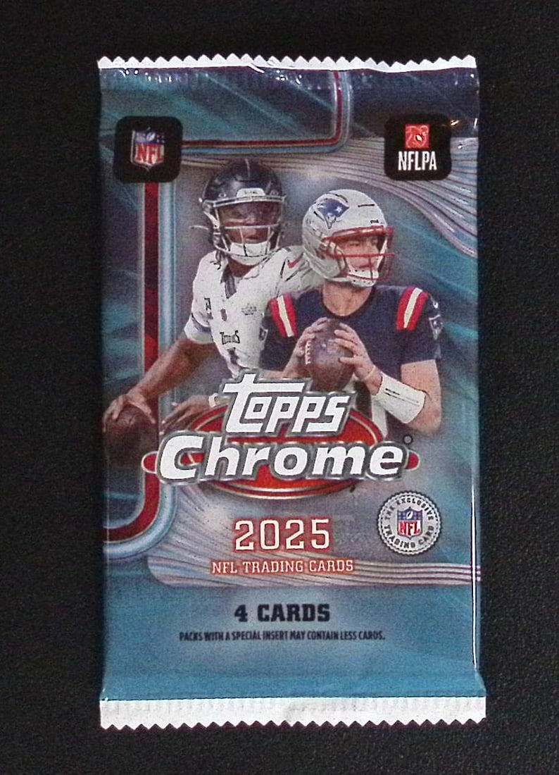 2025 Topps Chrome Football Blaster Box Pack: Topps Football NFL Trading & Sports Cards, Refractors, Prism Refractors, X-Fractors, Sports Cards for Sale Near Me, Super Bowl & Hall of Fame Players, Autographs, SP, SSP, Valuable Auction Memorabilia