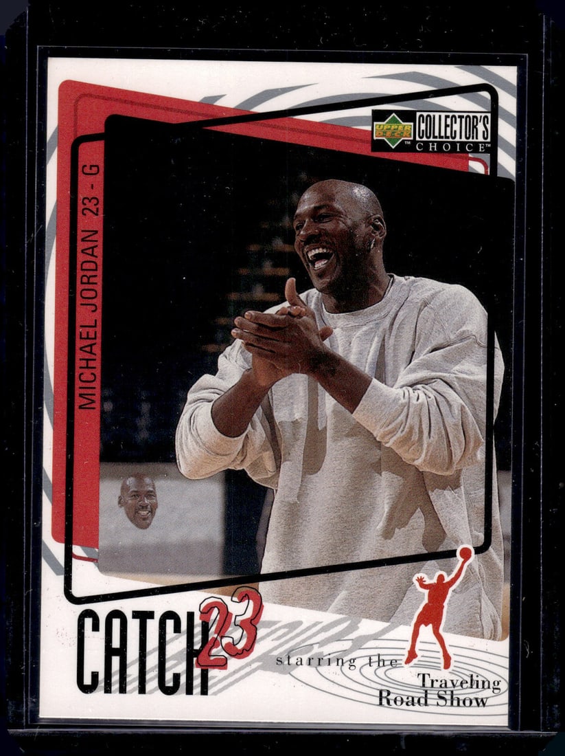 Michael Jordan Catch 23 1997-98 Upper Deck Collector's Choice #190 Chicago Bulls: Upper Deck Basketball NBA Trading & Sports Cards, Sports Cards for Sale Near Me, Chrome, Refractor, SP, SSP, Valuable Auction Memorabilia Lots Sold On Line, NBA Championship & Hall of Fame Player Card