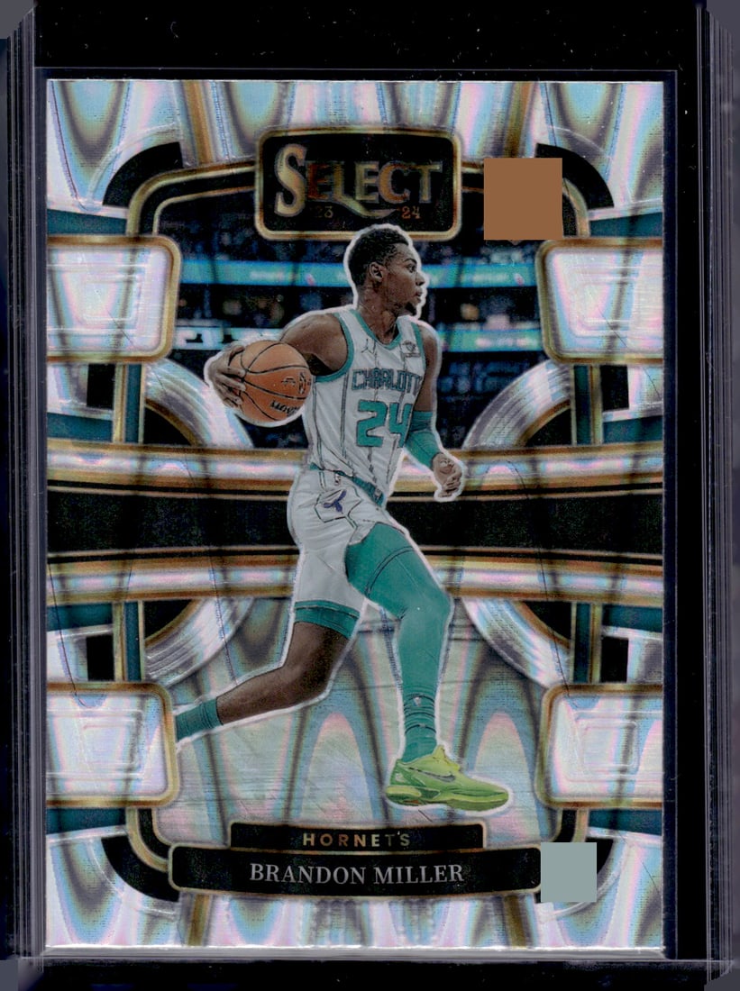 Brandon Miller Rookie Card Tectonic Prizm 2023-24 Select #80 Charlotte Hornets: Panini Select, Prizm, Mosaic, Contenders, Revolution, Phoenix, NBA Hoops, Rookie NFL Sports Trading Cards, Silver, SP, SSP, Wave Prizms, Numbered Cards, Basketball sports Cards for Sale Near Me, NBA C