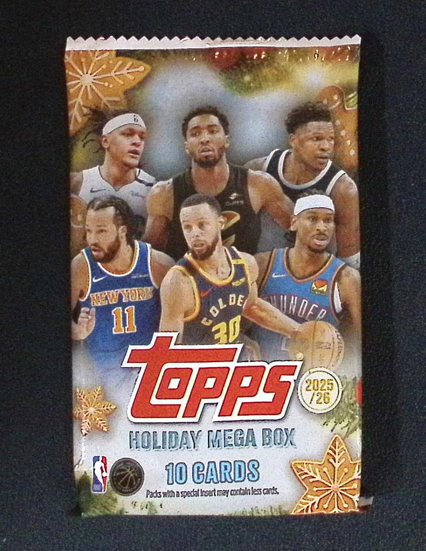 2025-26 Topps Basketball Card HOLIDAY MEGA BOX PACK - RC'S: Cooper Flagg, Kon Kneuppel, VJ Edgecombe: Topps Basketball NBA Trading & Sports Cards, Rookie Cards in this set are Cooper Flagg, Dylan Harper, Ace Bailey, V J Edgecombe, Kon Knueppel , Autographs, Signatures, Green Topps Logo Refractor, Auct