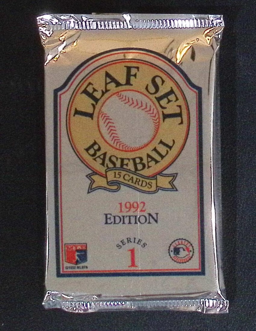 1992 Edition Vintage Leaf Set Series 1 Edition Baseball Retail Box Wax Pack: Fleer MLB Baseball Trading & Sports Cards & Memorabilia, Chipper Jones, Ken Griffey, Jr., Frank Thomas, Bo Jackson, Cal Ripken, Nolan Ryan, Dwight Gooden, Rickey Henderson, Paul Molitor, Allan Trammel