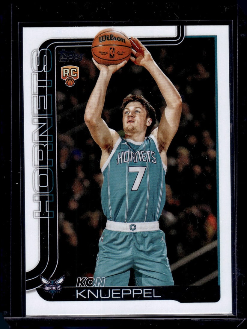 Kon Knueppel Rookie Card 2025-26 Topps #204 Charlotte Hornets: Topps Basketball NBA Trading & Sports Cards, Sports Cards for Sale Near Me, Chrome, Refractor, SP, SSP, Valuable Auction Memorabilia Lots Sold On Line, NBA Championship & Hall of Fame Player Cards