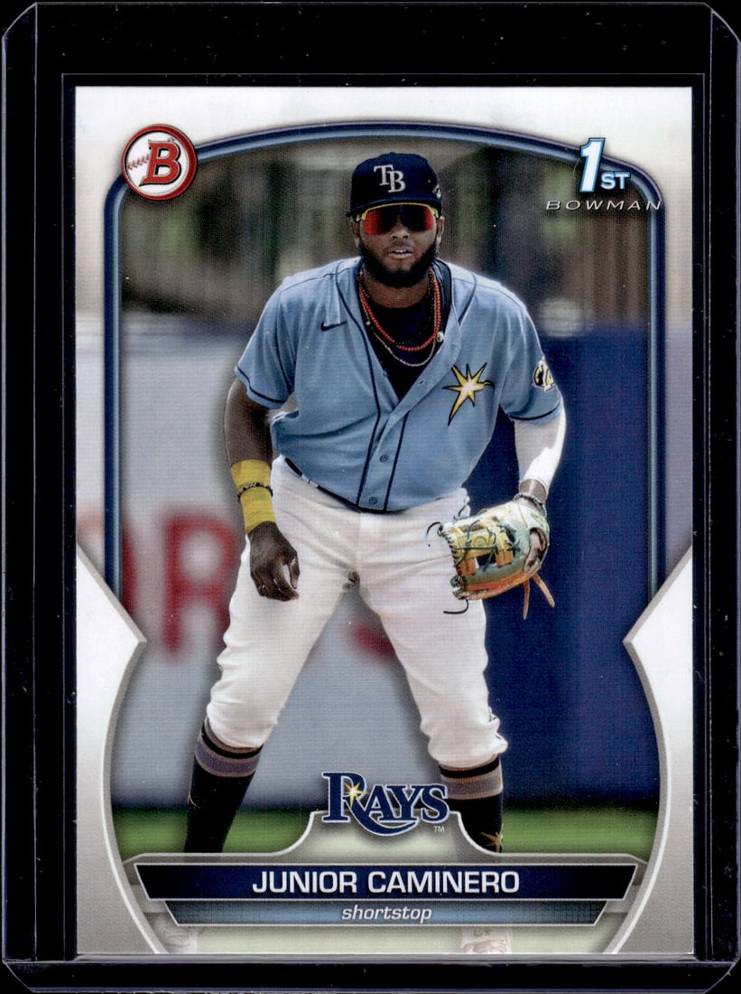 Junior Caminero 1st Bowman 2023 Bowman #BP-61 Tampa Bay Rays: Bowman Baseball MLB Trading & Sports Cards, Sports Cards for Sale Near Me, World Series & Hall of Fame Players, SP, SSP, Chrome, 1st Bowman, Auction Memorabilia Lots Sold On Line