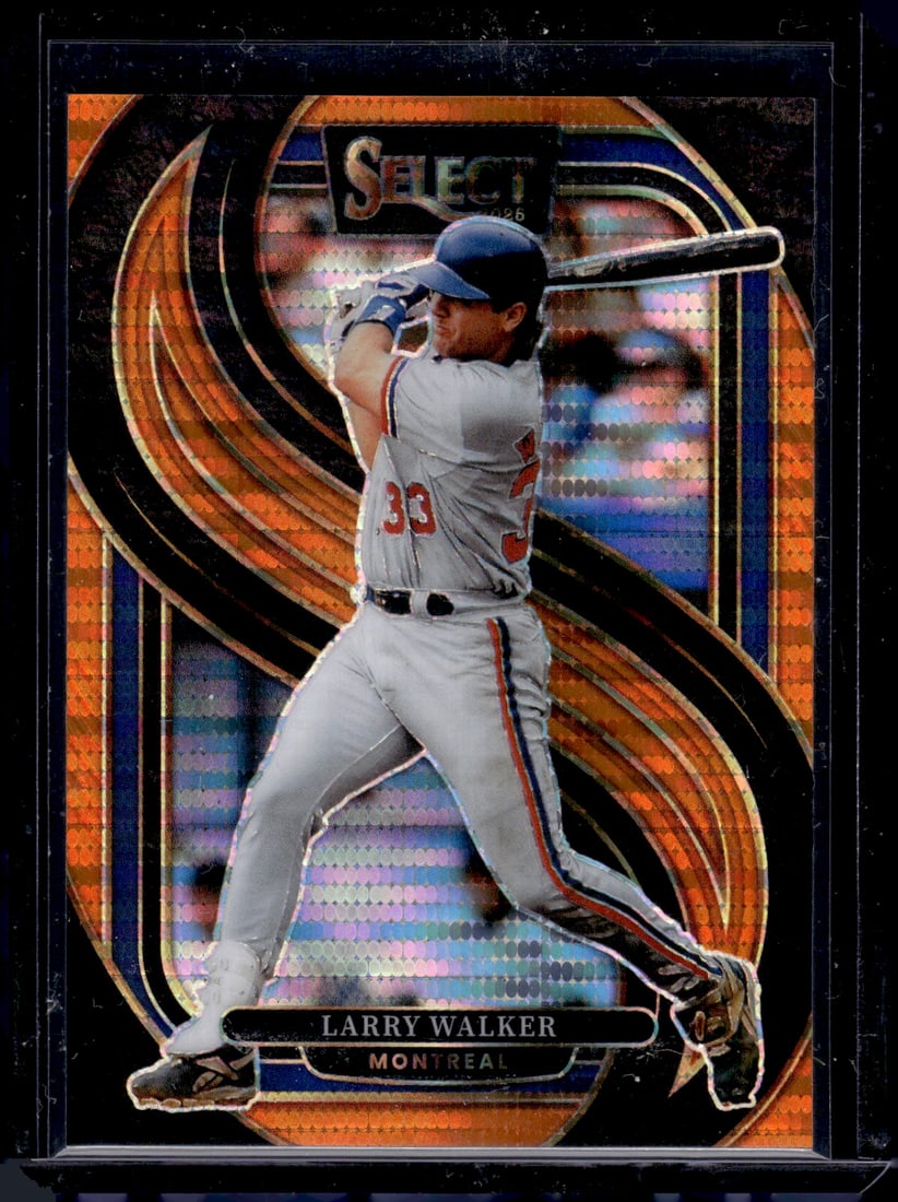 Larry Walker Orange Pulsar /49 2025 Panini Select #182 Montreal Expos: Panini Baseball MLB Trading & Sports Cards, Sports Cards for Sale Near Me, Prizm, Mosaic, Select, SP, SSP, Auction Memorabilia Lots for Sale On Line, World Series & Hall of Fame Players
