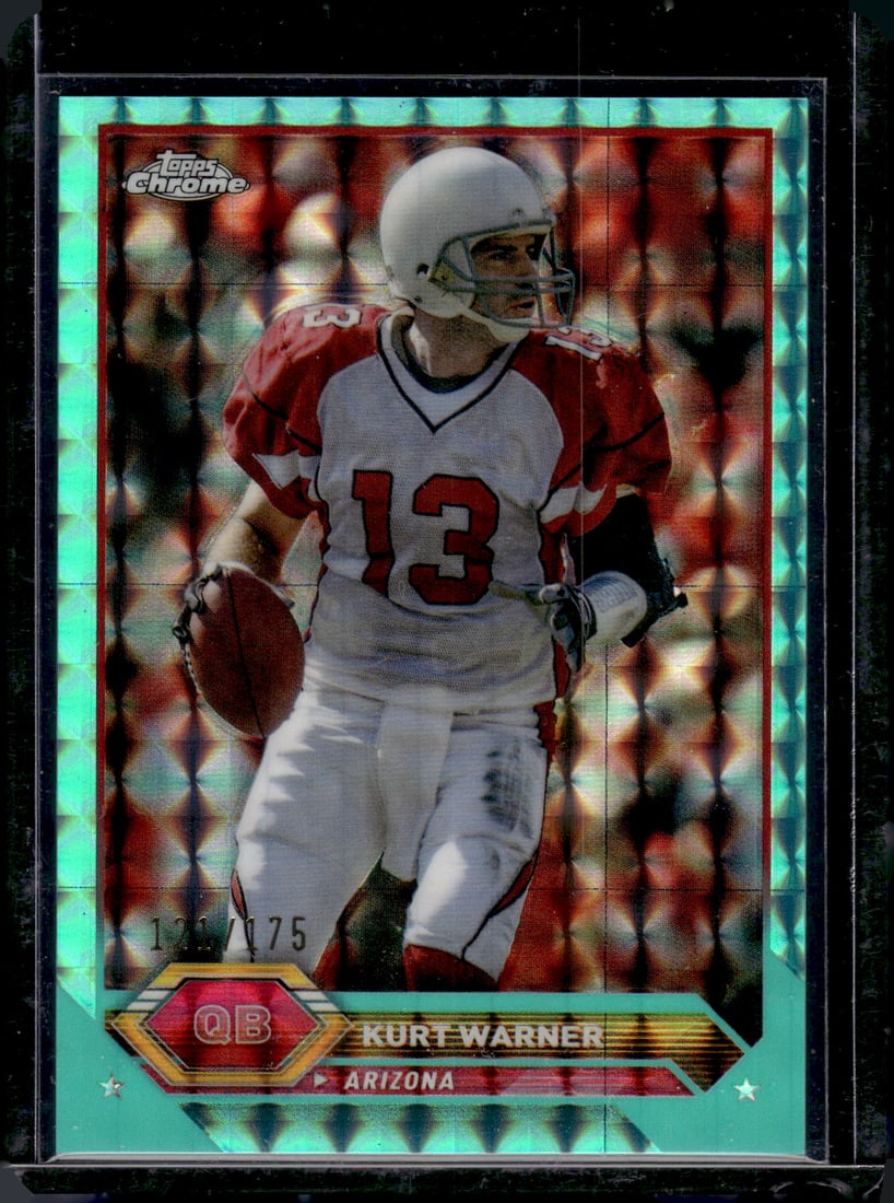 Kurt Warner Aqua Geometric Refractor /175 2023 Topps Composite #18 Cardinals: Topps Football NFL Trading Sports Cards, Sports Cards for Sale Near Me, Super Bowl & Hall of Fame Player Cards, Resurgence, Composite, SP, SSP, Valuable Auction Memorabilia Lots For Sale On Line