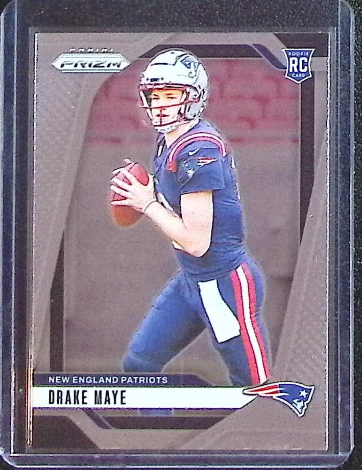 Drake Maye Rookie Card 2024 Panini Prizm #329 New England Patriots: Panini Select, Prizm, Mosaic, Contenders, Zenith, Phoenix, Illusions, Absolute, Rookie NFL Sports Trading Cards, SP, SSP, Cards, Football Cards for Sale Near Me, Superbowl & Hall of Fame Player Cards,