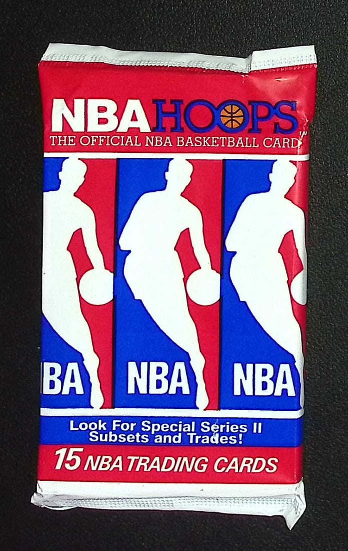 1990 NBA Hoops SERIES 2 Vintage Basketball Cards Retail Box Pack New Factory Sealed: Vintage Valuable Basketeball NBA Trading & Sports Cards Sold On Line, Michael Jordan, Chicago Bulls, David Robinson Rookie Card, Shawn Kemp Rookie Card, Magic Johnson, Larry Bird, Tim Hardaway RC, Old