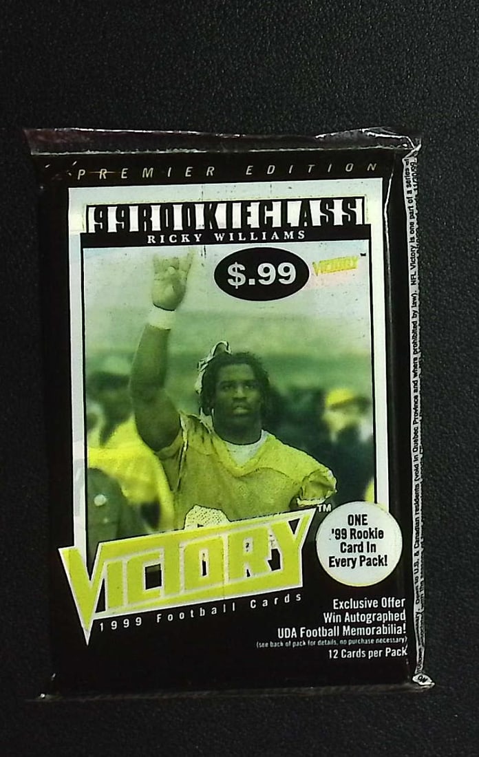 1999 Upper Deck Victory Premier Edition Vintage Football Card Retail Box Pack, NFL Trading Cards: Upper Deck Football NFL Trading & Sports Cards, Brett Favre Rookie Card, John Elway, Bo Jackson, Jerry Rice, Dan Marino, Deion Sanders, Old Sports Cards for Sale Near Me, Vintage Valuable Auction Comm