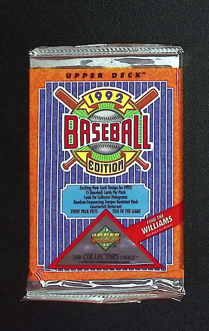 1992 Upper Deck Vintage Series 1 Baseball Card Retail box Wax Pack - MLB Sports Trading Card (1 of 1)