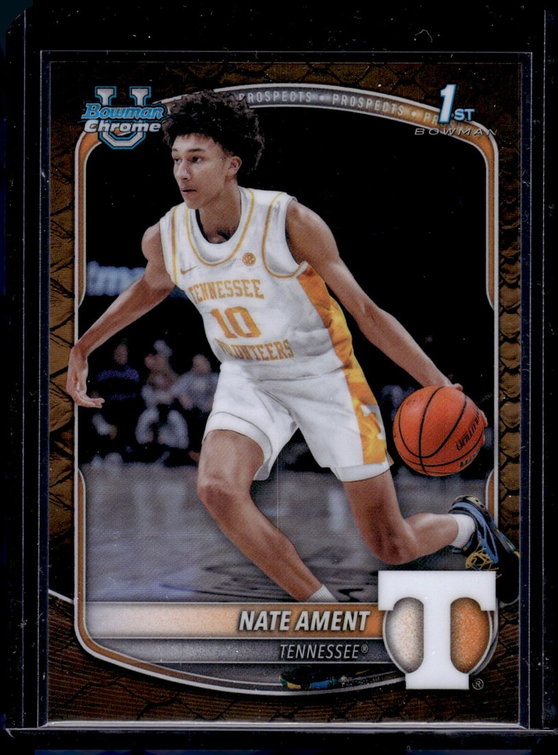Nate Ament 1st Bowman Reptilian Refractor 2025-26 Bowman U Chrome #BCP-5 Vols: Bowman U Chrome Basketball NBA Trading & Sports Cards, Sports Cards for Sale Near Me, Chrome, Refractor, SP, SSP, Valuable Auction Memorabilia Lots Sold On Line, NBA Championship & Hall of Fame Player