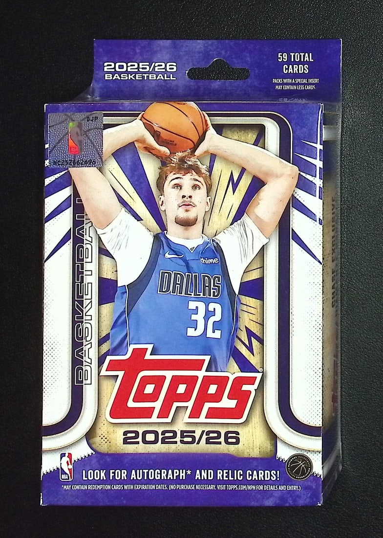 2025-26 Topps Basketball Card HANGER BOX - RC'S: Cooper Flagg, Kon Kneuppel, VJ Edgecombe: Topps Basketball NBA Trading & Sports Cards, Rookie Cards in this set are Cooper Flagg, Dylan Harper, Ace Bailey, V J Edgecombe, Kon Knueppel , Autographs, Signatures, Green Topps Logo Refractor, Auct