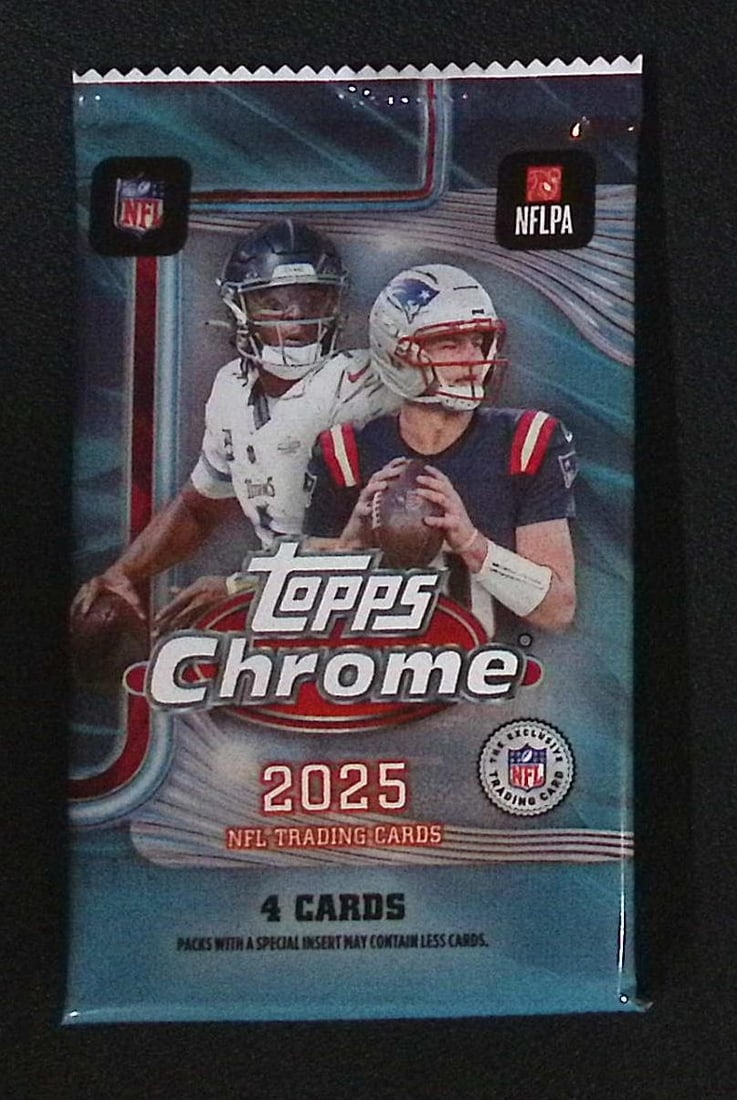 2025 Topps Chrome Football Blaster Box Pack: Topps Football NFL Trading & Sports Cards, Refractors, Prism Refractors, X-Fractors, Sports Cards for Sale Near Me, Super Bowl & Hall of Fame Players, Autographs, SP, SSP, Valuable Auction Memorabilia