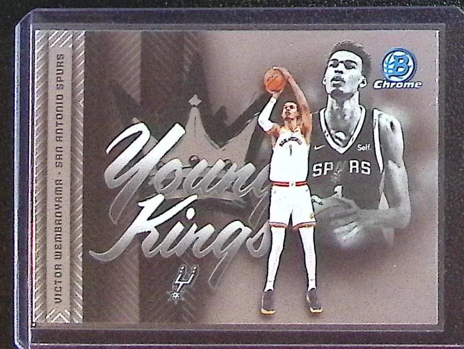 Victor Wembanyama Young Kings 2025-26 Bowman Chrome #YK-8 San Antonio Spurs: Bowman Chrome Basketball NBA Trading & Sports Cards, Sports Cards for Sale Near Me, Chrome, Refractor, SP, SSP, Valuable Auction Memorabilia Lots Sold On Line, NBA Championship & Hall of Fame Player C