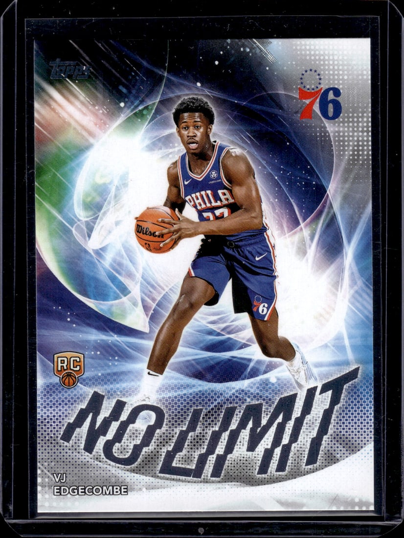 Vj Edgecombe Rookie Card No Limit 2025-26 Topps #NL-3 Philadelphia 76ers: Topps Basketball NBA Trading & Sports Cards, Sports Cards for Sale Near Me, Chrome, Refractor, SP, SSP, Valuable Auction Memorabilia Lots Sold On Line, NBA Championship & Hall of Fame Player Cards