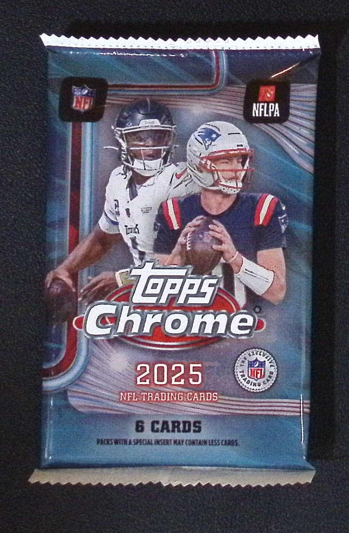 2025 Topps Chrome Football MEGA BOX PACK: Topps Football NFL Trading & Sports Cards, Refractors, Prism Refractors, X-Fractors, Sports Cards for Sale Near Me, Super Bowl & Hall of Fame Players, Autographs, SP, SSP, Valuable Auction Memorabilia