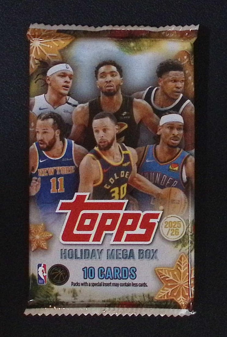 2025-26 Topps Basketball Card HOLIDAY MEGA BOX PACK - RC'S: Cooper Flagg, Kon Kneuppel, VJ Edgecombe: Topps Basketball NBA Trading & Sports Cards, Rookie Cards in this set are Cooper Flagg, Dylan Harper, Ace Bailey, V J Edgecombe, Kon Knueppel , Autographs, Signatures, Green Topps Logo Refractor, Auct
