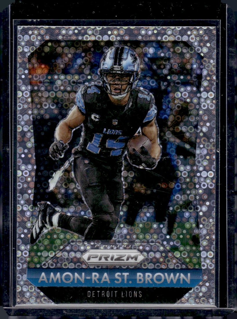 Amon-Ra St. Brown No Huddle Prizm 2025 Panini Prizm #5 Detroit Lions: Panini Select, Prizm, Mosaic, Contenders, Zenith, Phoenix, Illusions, Absolute, Rookie NFL Sports Trading Cards, SP, SSP, Cards, Football Cards for Sale Near Me, Superbowl & Hall of Fame Player Cards,
